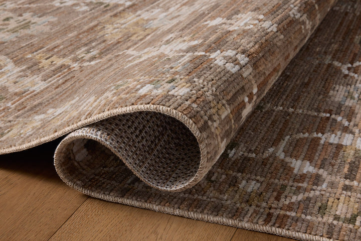 Tapis Nella terre et naturel Amber Lewis × Loloi — détail de la texture
