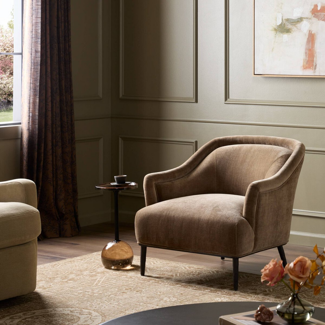 Chaise Velours Confort Salon Mushroom