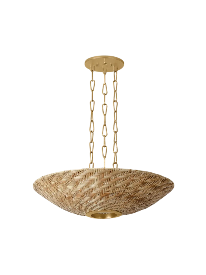 Suspension-Rotin-Laiton-Chaine-Vintage