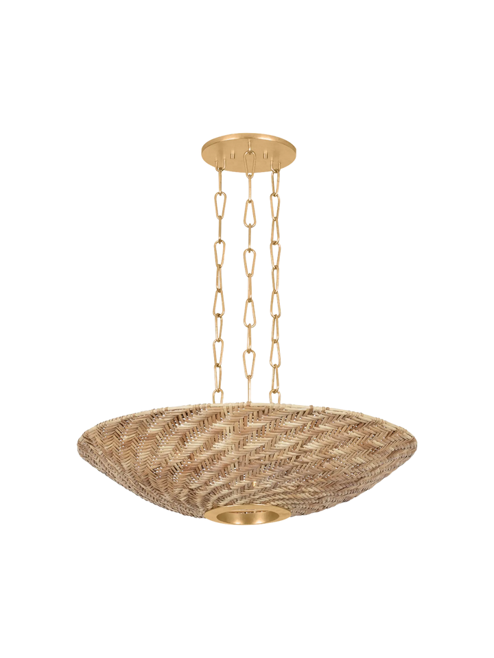 Suspension-Rotin-Laiton-Chaine-Vintage