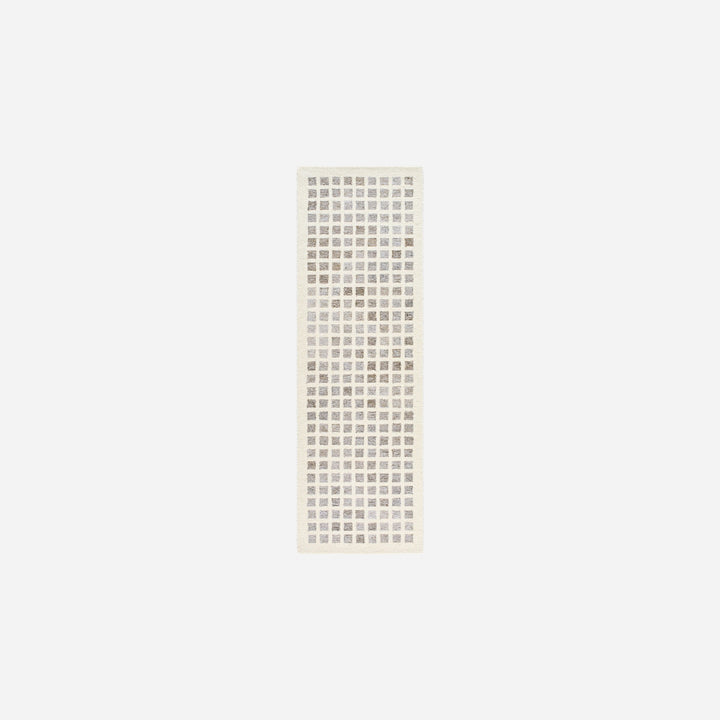 Tapis Ottawa Laine Carreaux Ivoire