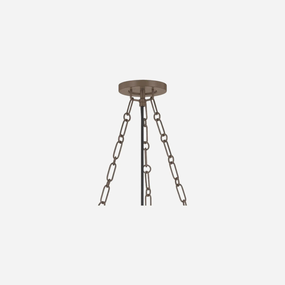 Luminaire Suspendu Bronze Verre Laiteux