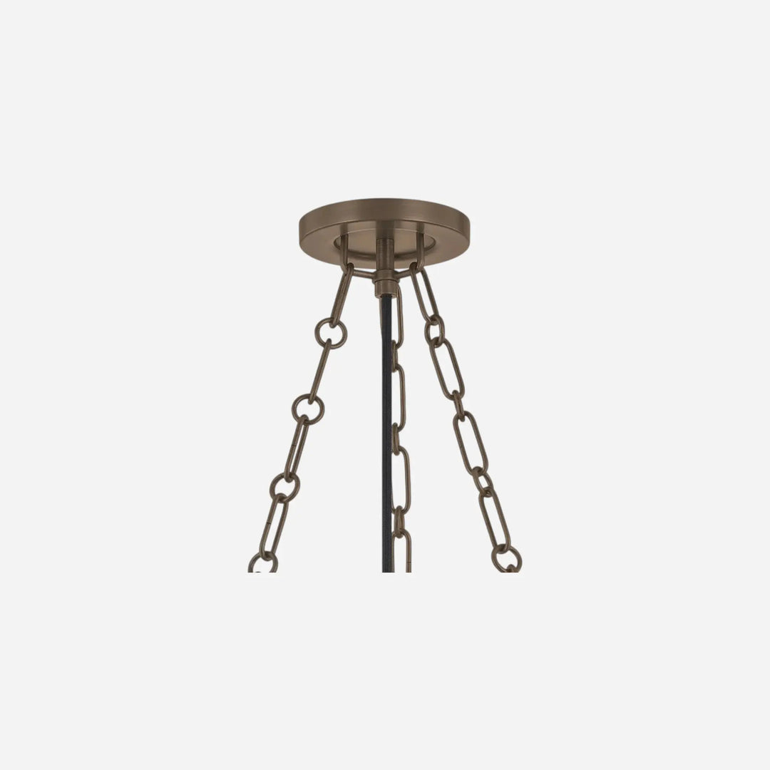 Luminaire Suspendu Bronze Verre Laiteux