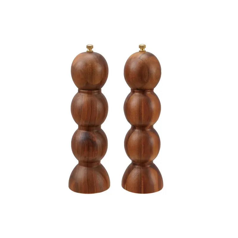 PINA Ensemble de moulins à sel et poivre en bois Maison Olive