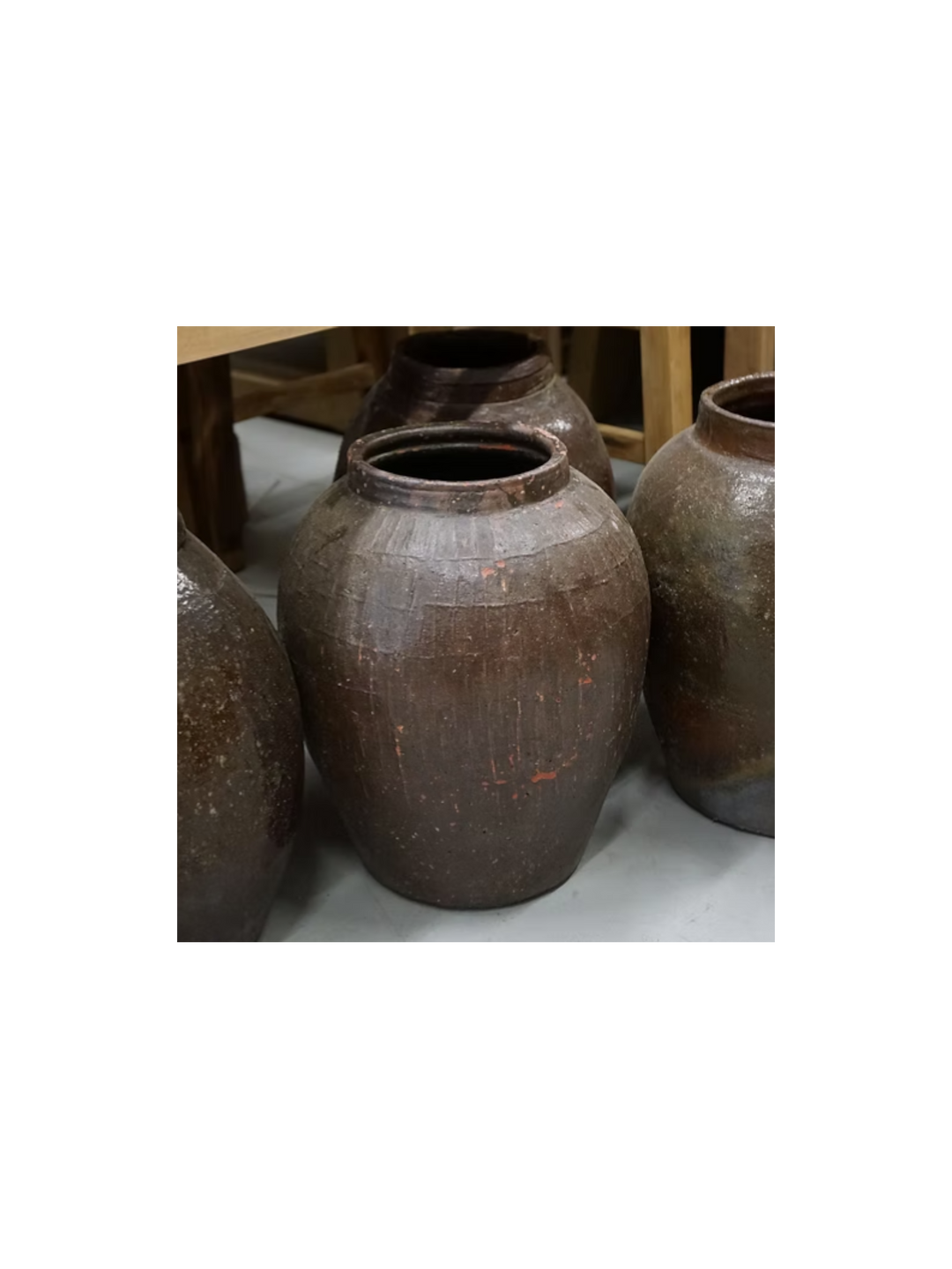 Perrin Vase Vintage Brun Haut