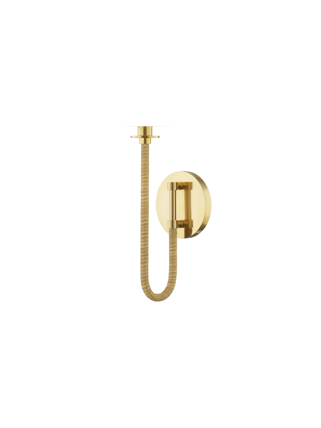 Applique-Laiton-Rotin-Abâtjour-Élégant