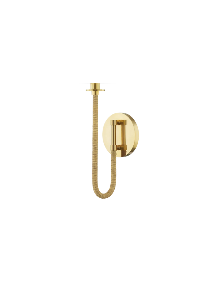 Applique-Laiton-Rotin-Abâtjour-Élégant