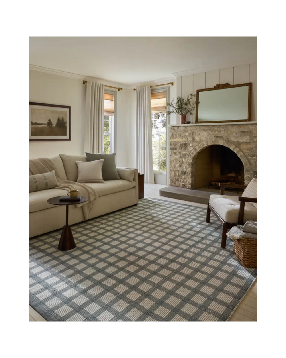 RYDER  Blue / Ivory Tapis - Maison Olive