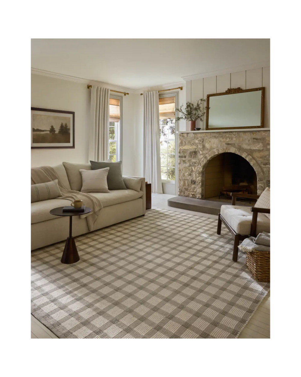 RYDER  Stone / Ivory Tapis - Maison Olive
