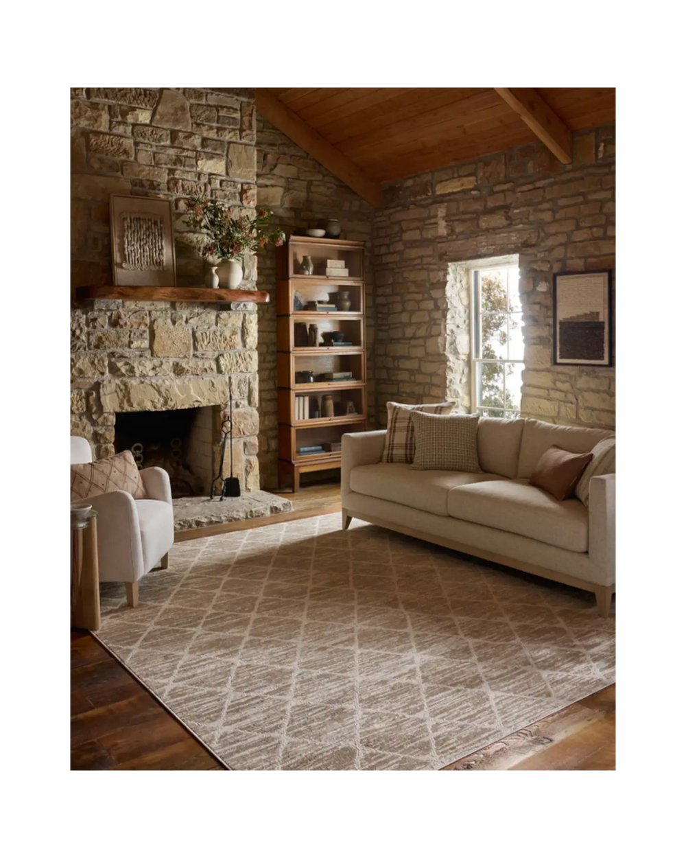 TOWNES Pebble / Beige Tapis - Maison Olive