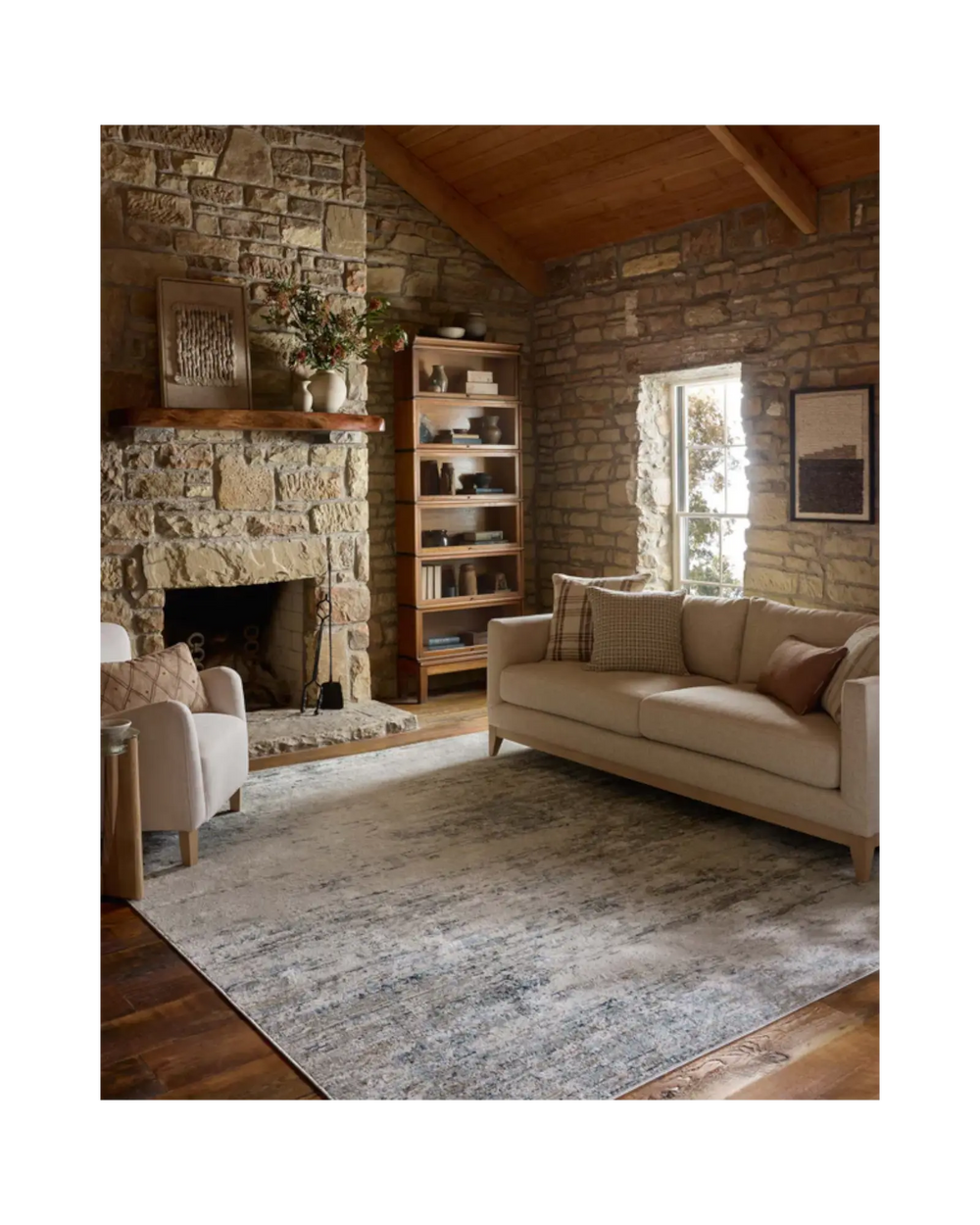 TOWNES Ivory / Sky Tapis - Maison Olive