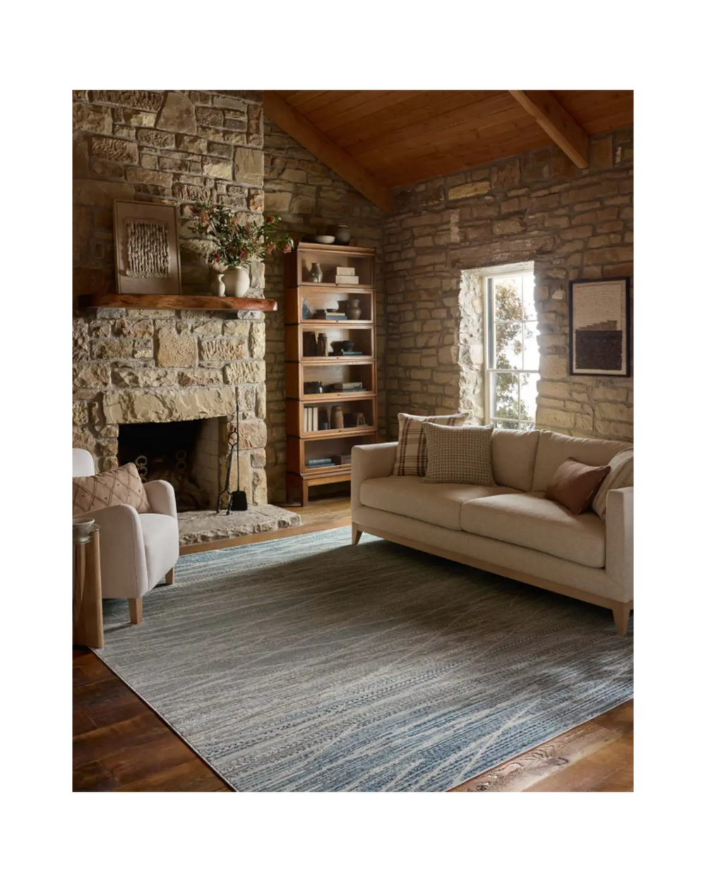 TOWNES Natural / Sky Tapis - Maison Olive