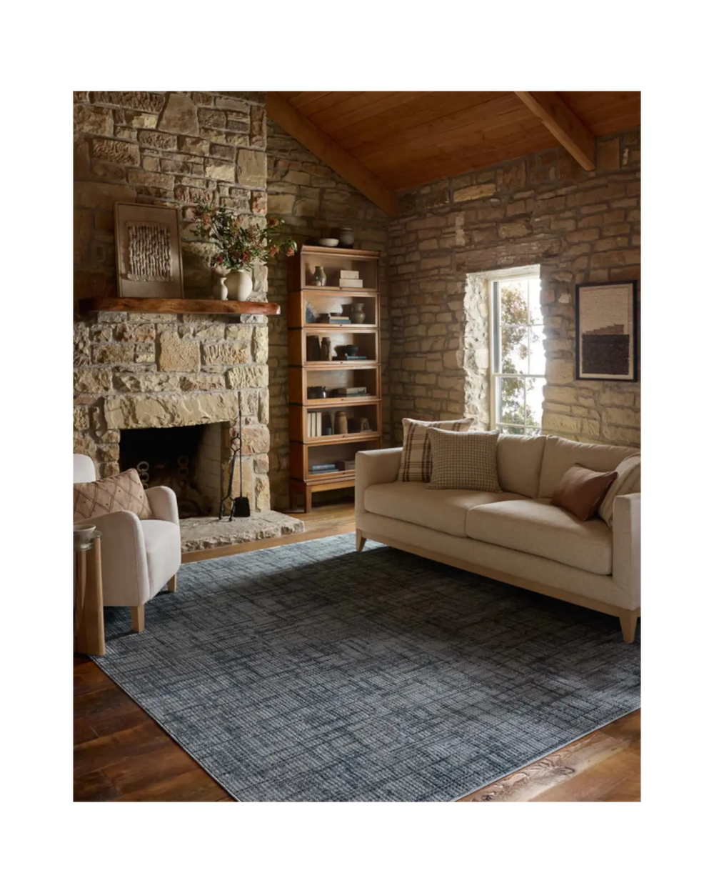 TOWNES Grey / Denim Tapis - Maison Olive