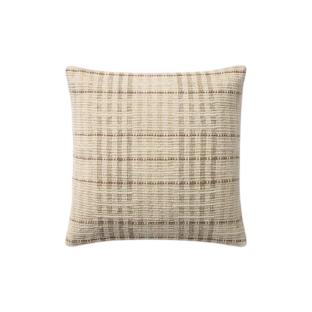 Coussin Décoration Carrauté Brun Beige