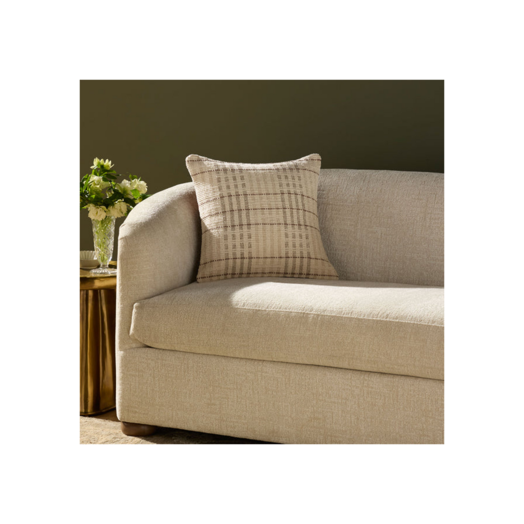 Coussin Décoration Carrauté Brun Beige