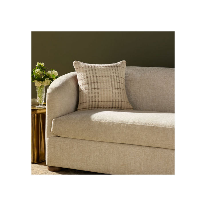 Coussin Décoration Carrauté Brun Beige