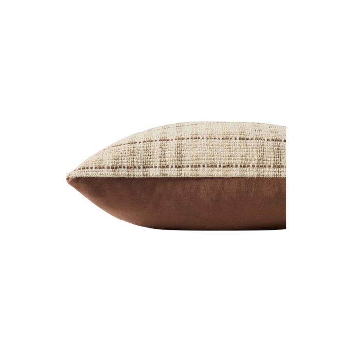 Coussin Décoration Carrauté Brun Beige