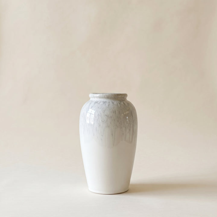 Gray and White Ceramic Vase