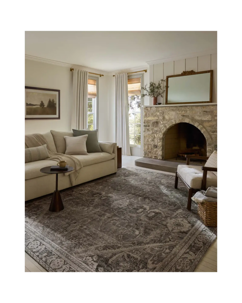 WIMBERLY Ink / Bone Tapis - Maison Olive