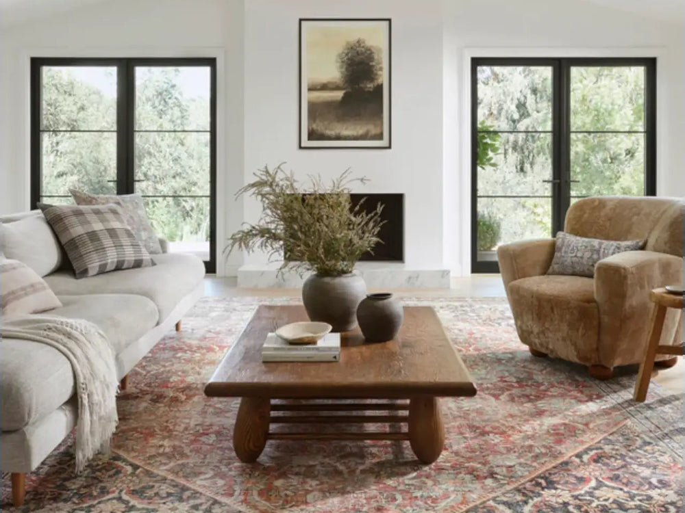 Tapis Georgie d’inspiration vintage dans un salon
