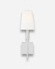 Polished Nickel with White Linen