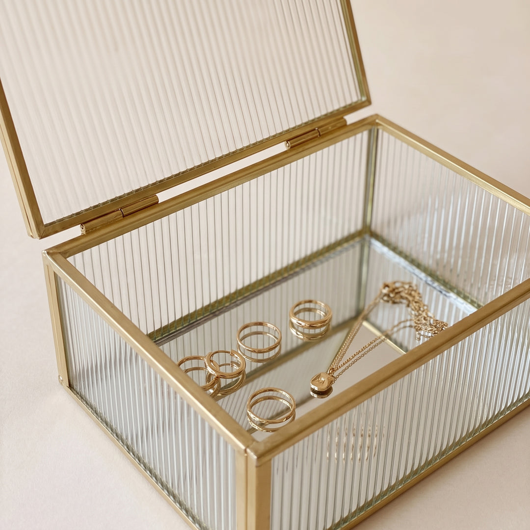 Boîte décorative en verre