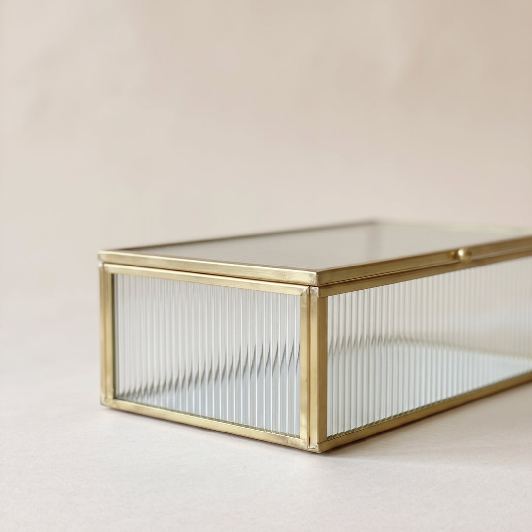 Boîte décorative en verre
