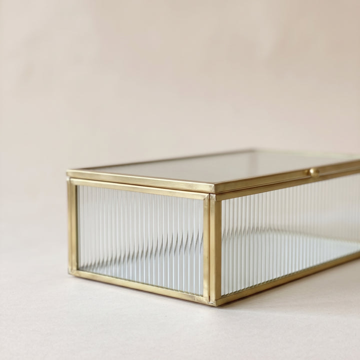 Boîte décorative en verre