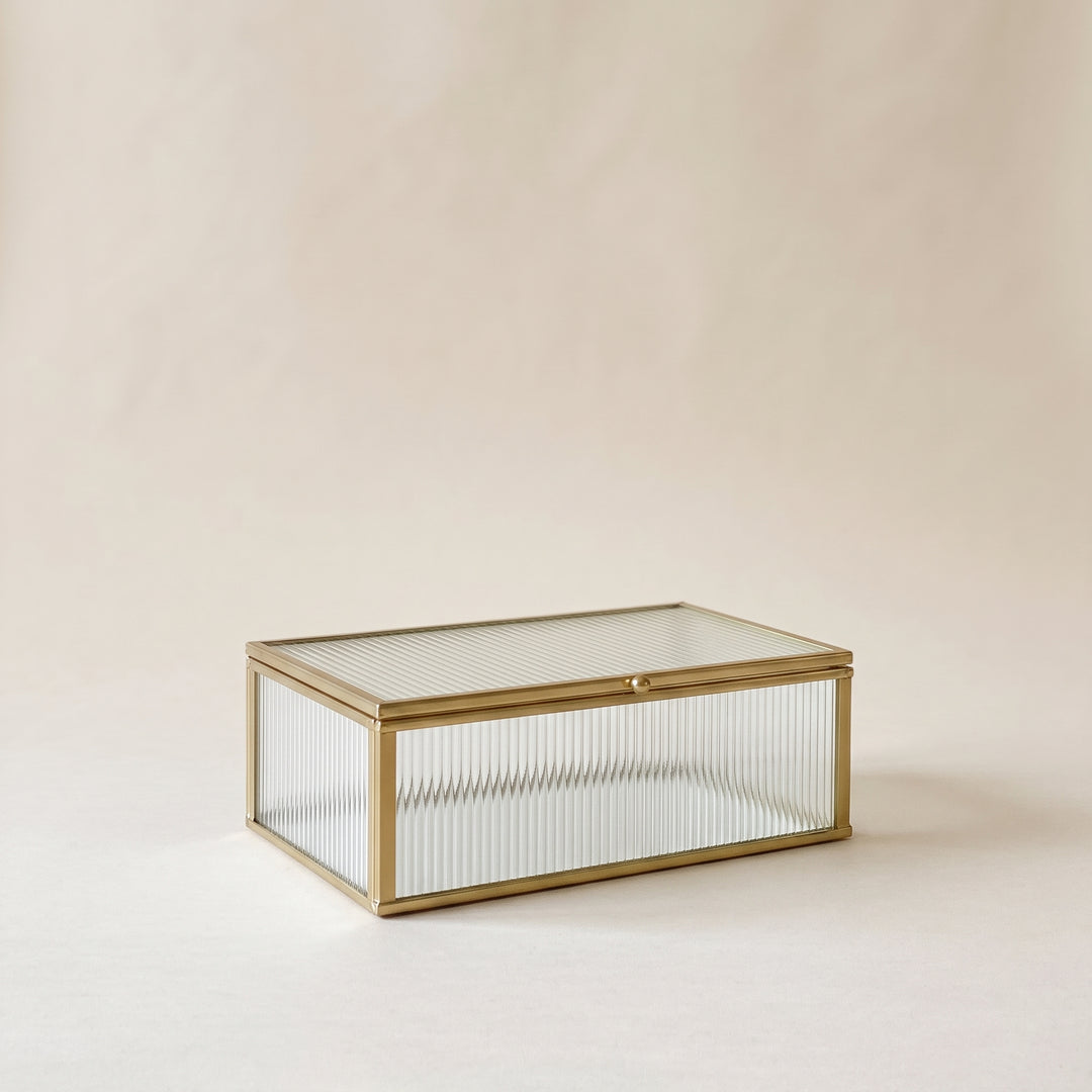 Boîte décorative en verre