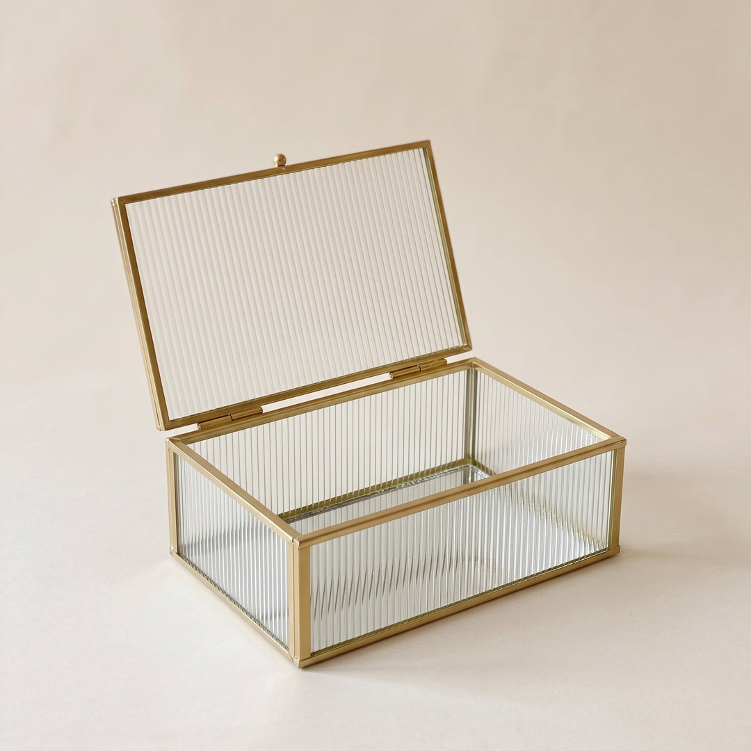 Boîte décorative en verre