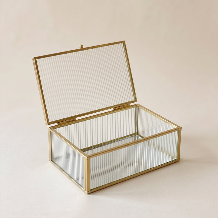 Boîte décorative en verre