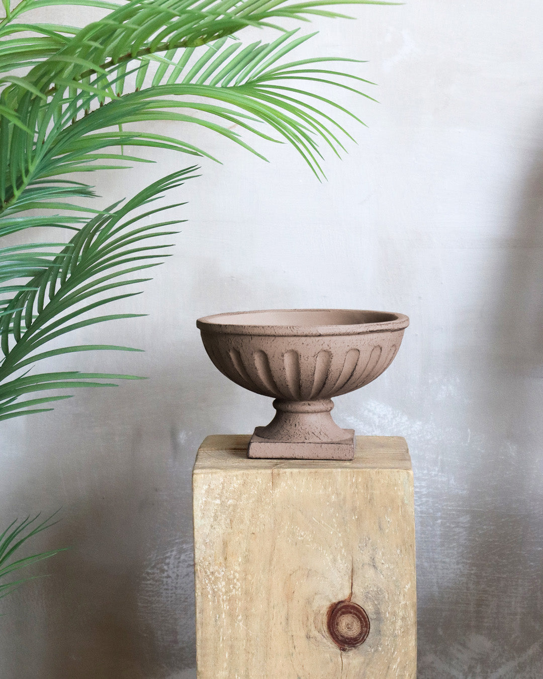 Bol décoratif antique brun en terre cuite – vue 1