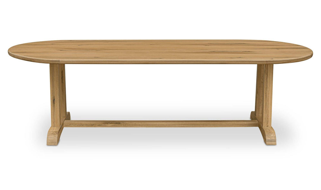 BRIGHTON 108-inch natural dining table, front view