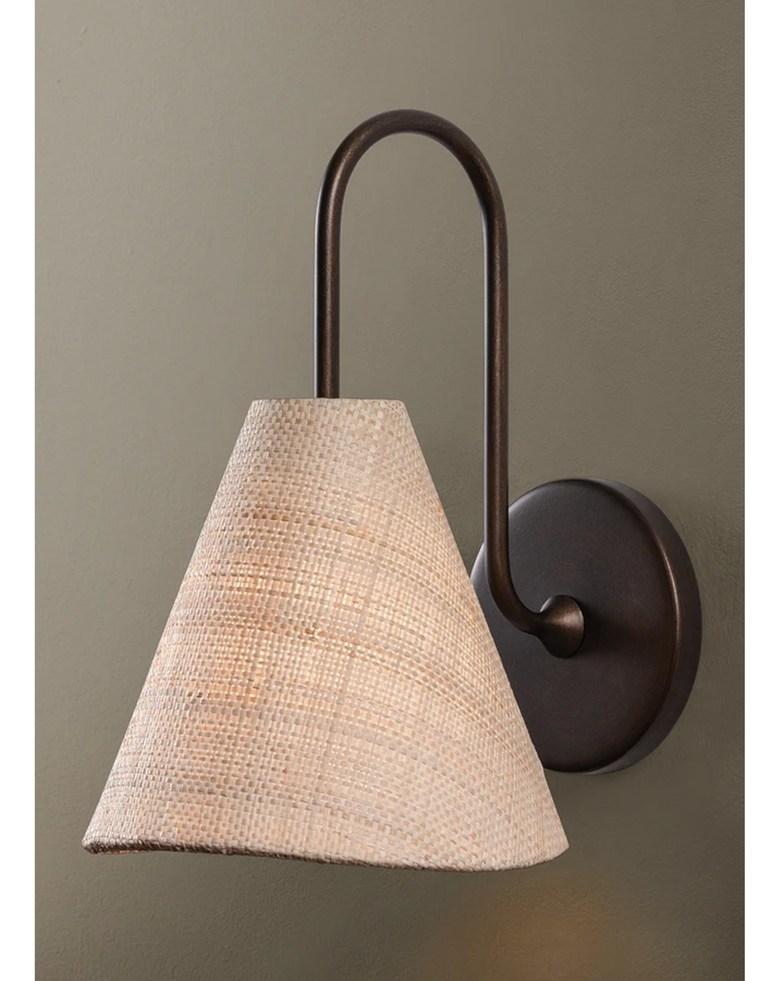 Candler_applique murale abat jour tissu_maison olive