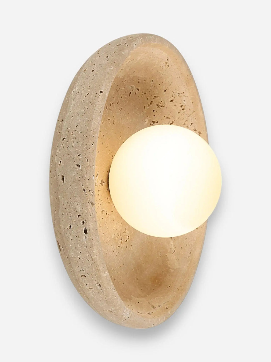 Applique Murale Jaune Travertin Bois Nordic - Luminaire Murale Intérieure Salon Chambre 1 Ou 2 Packs