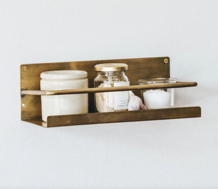 Étagère en laiton - Maison Olive - Accessoires de salle de bain