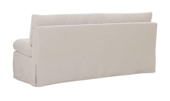Banquette de salle à manger FABLE beige, vue arrière de trois quarts
