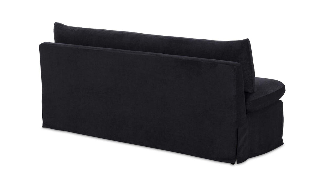 Banquette de salle à manger FABLE noire, vue arrière de trois quarts
