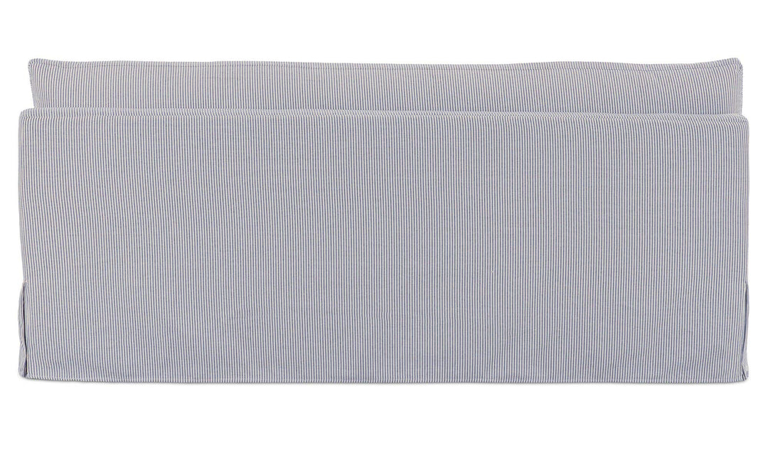 Banquette de salle à manger FABLE à rayures bleu marine, vue arrière