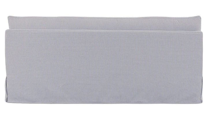 Banquette de salle à manger FABLE à rayures bleu marine, vue arrière