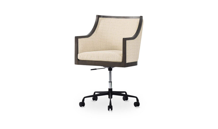 Chaise de bureau FIRTH avoine, vue de trois quarts