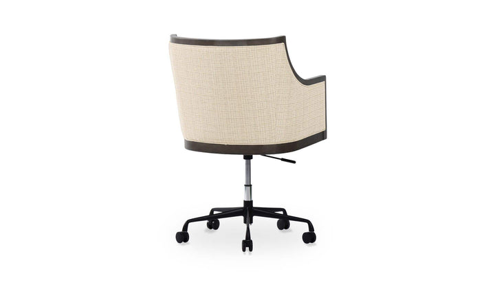 Chaise de bureau FIRTH avoine, vue arrière de trois quarts