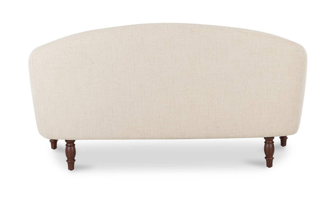 GENEVA heritage beige dining settee, rear view