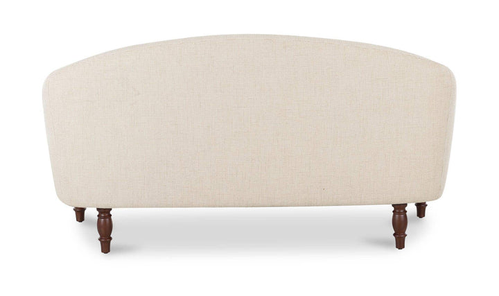 GENEVA heritage beige dining settee, rear view