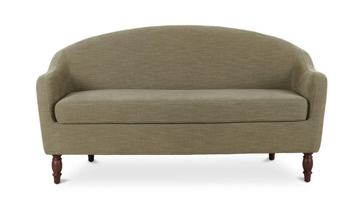 GENEVA sage green dining settee, front view
