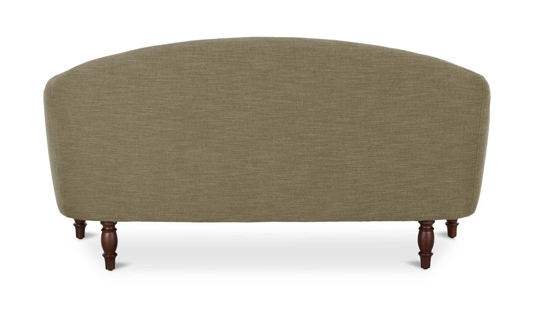 GENEVA sage green dining settee, rear view