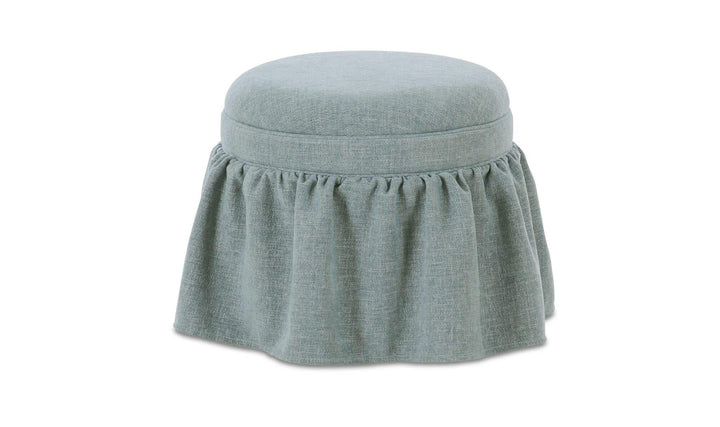 Ottoman de rangement HEIDI bleu clair, vue principale