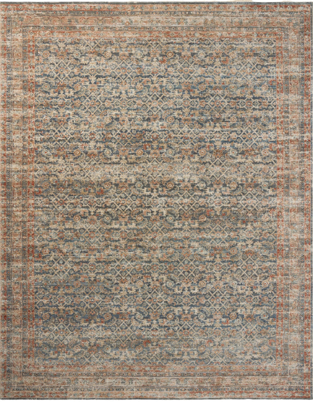 HERITAGE Blue / Rust - Maison Olive - Tapis