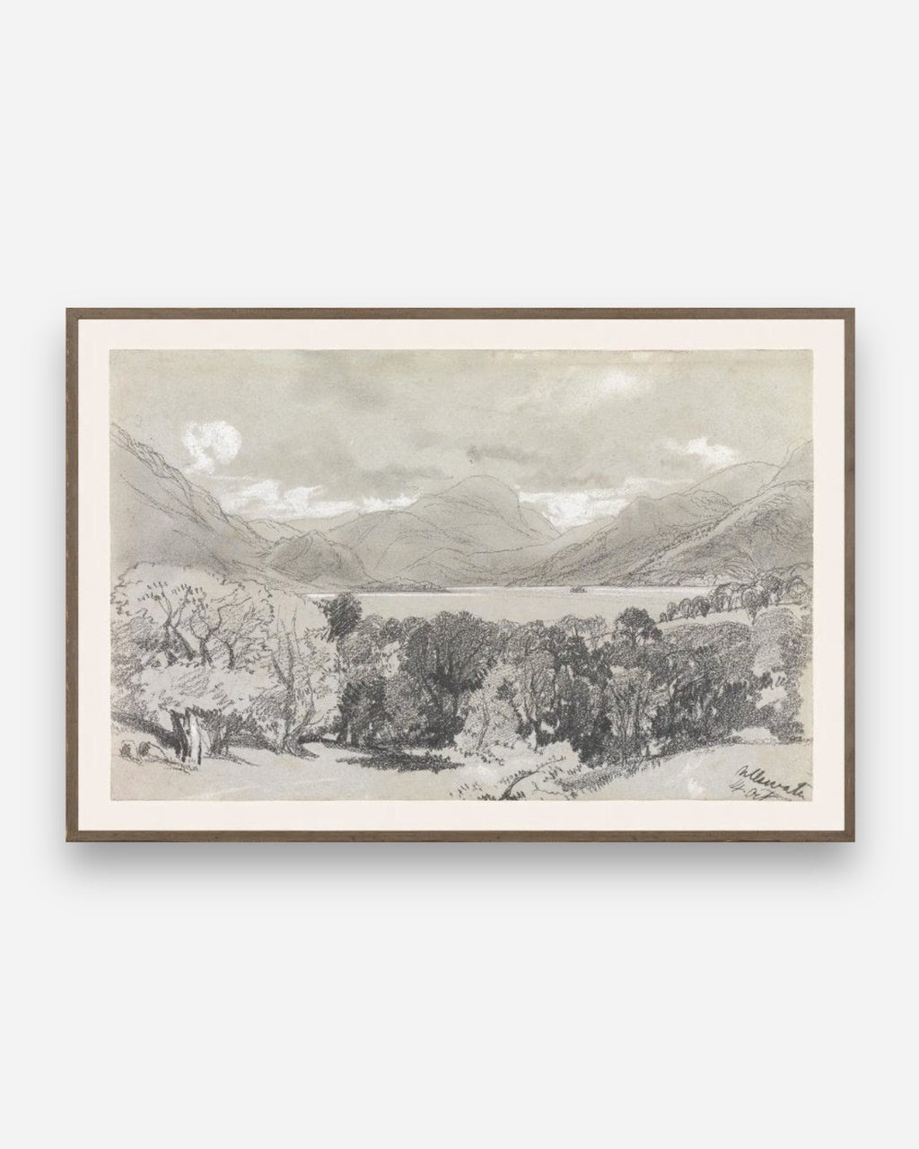 LEAR – FOLIO GRAPHITE LANDSCAPE III C. 1836 - Maison Olive - Tableaux et Cadres