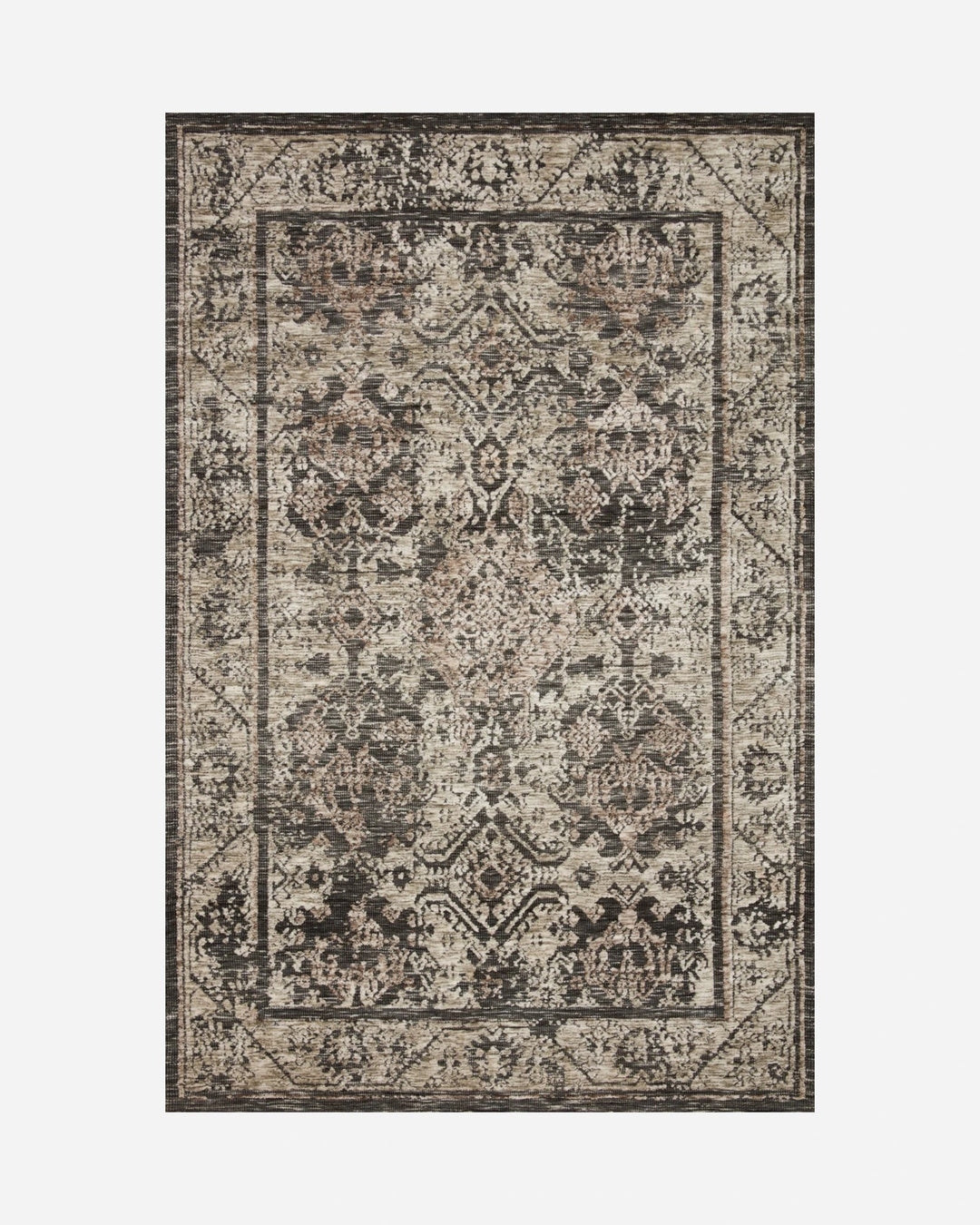 LINDSAY Charcoal / Beige - Maison Olive - Tapis